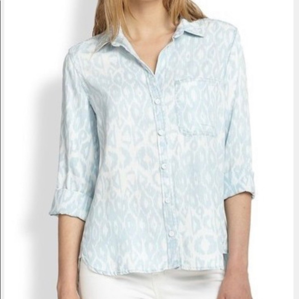 Gorgeous Bella Dahl IKAT leopard print button down